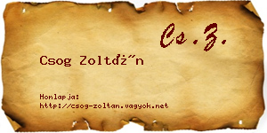 Csog Zoltán névjegykártya