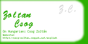 zoltan csog business card
