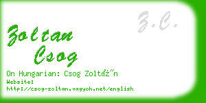 zoltan csog business card